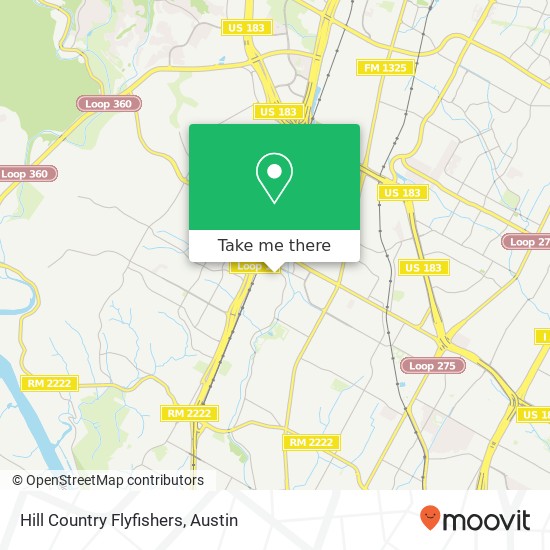 Hill Country Flyfishers map
