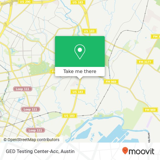 GED Testing Center-Acc map