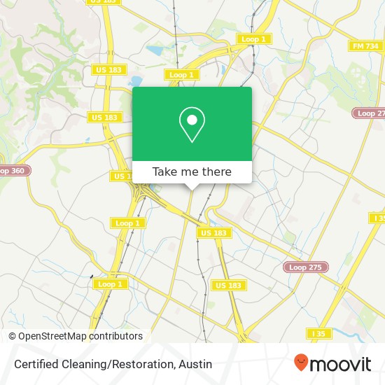 Certified Cleaning/Restoration map