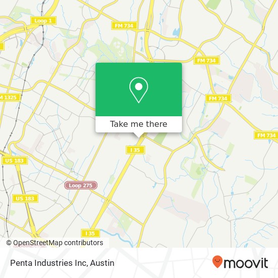 Mapa de Penta Industries Inc