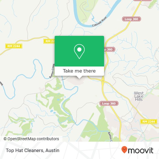 Top Hat Cleaners map