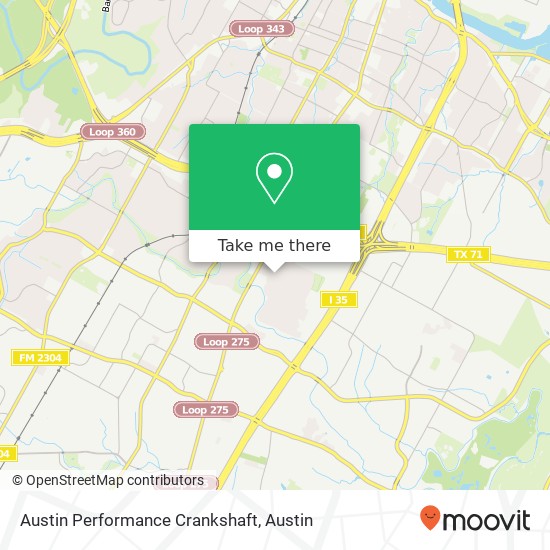 Mapa de Austin Performance Crankshaft