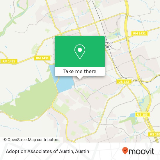 Adoption Associates of Austin map