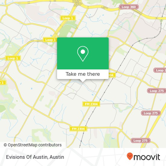 Mapa de Evisions Of Austin