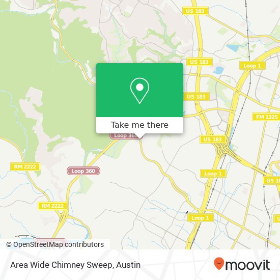 Area Wide Chimney Sweep map
