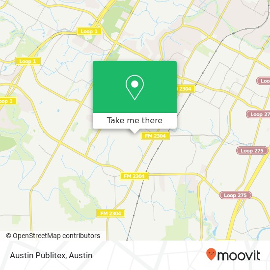 Austin Publitex map