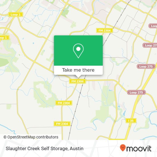 Slaughter Creek Self Storage map