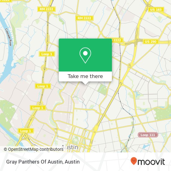 Gray Panthers Of Austin map