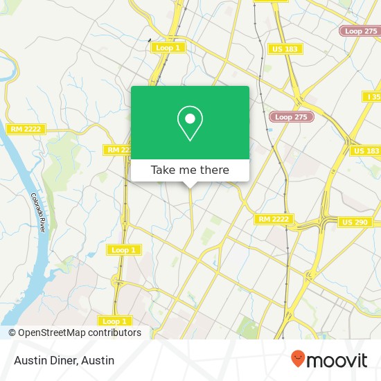 Austin Diner map