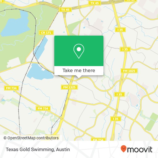 Texas Gold Swimming map