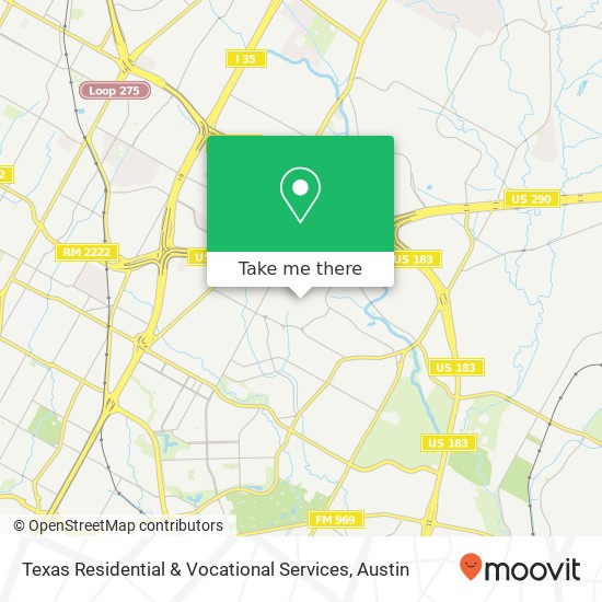 Mapa de Texas Residential & Vocational Services