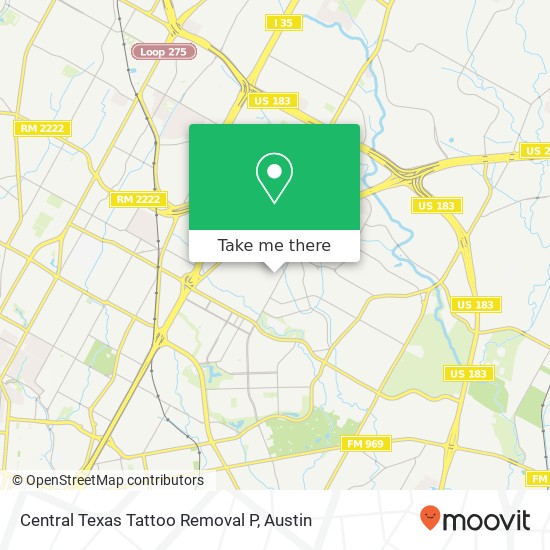 Central Texas Tattoo Removal P map