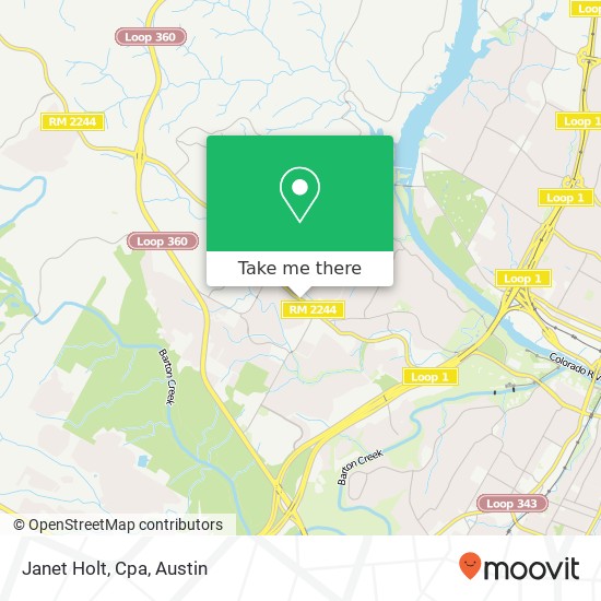 Mapa de Janet Holt, Cpa