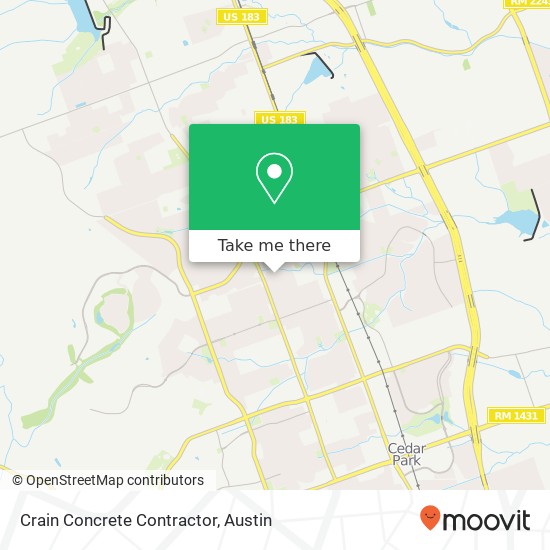 Crain Concrete Contractor map