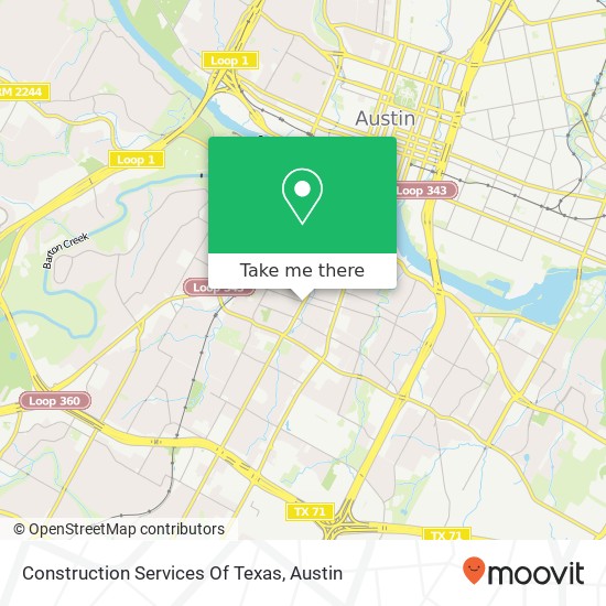 Mapa de Construction Services Of Texas