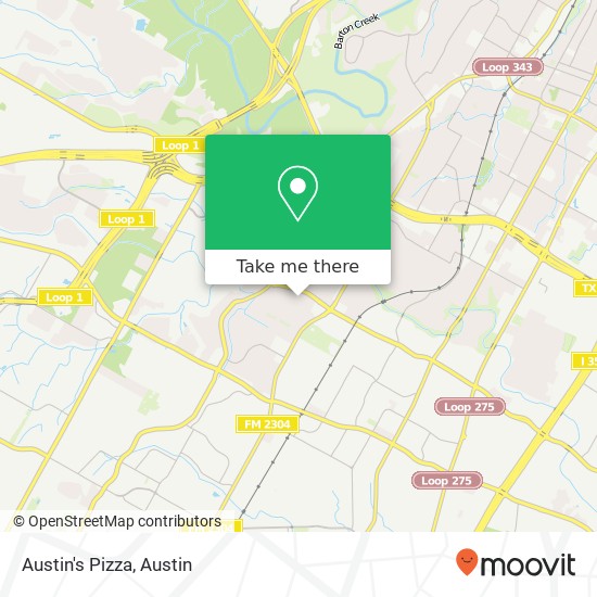 Austin's Pizza map