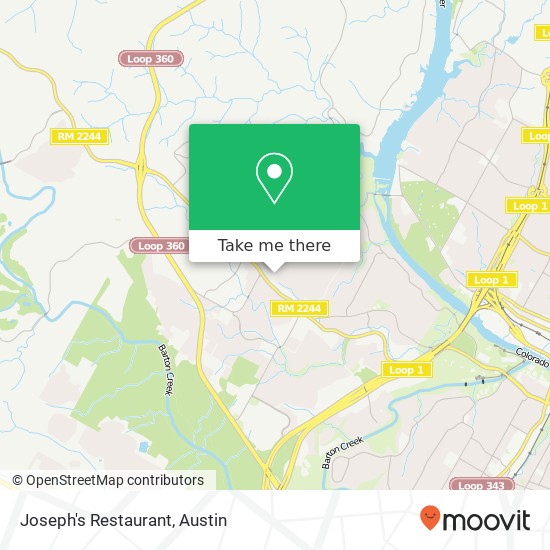 Mapa de Joseph's Restaurant