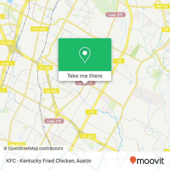 KFC - Kentucky Fried Chicken map