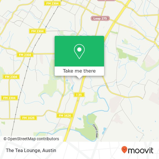Mapa de The Tea Lounge, Austin, TX 78748