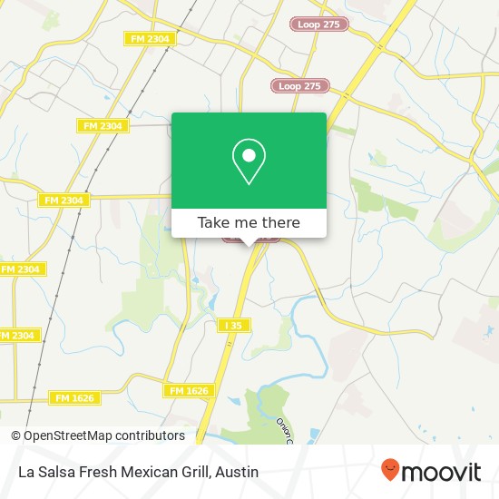 Mapa de La Salsa Fresh Mexican Grill, 9300 S Interstate 35 Austin, TX 78748