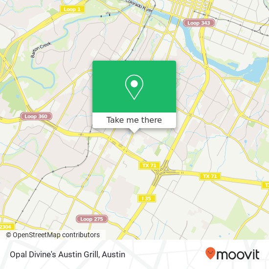 Opal Divine's Austin Grill, 3601 S Congress Ave Austin, TX 78704 map