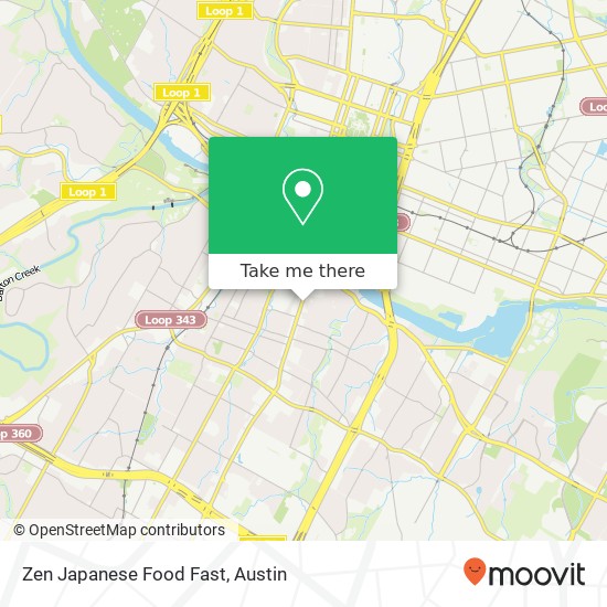 Mapa de Zen Japanese Food Fast, Congress Ave S Austin, TX 78704