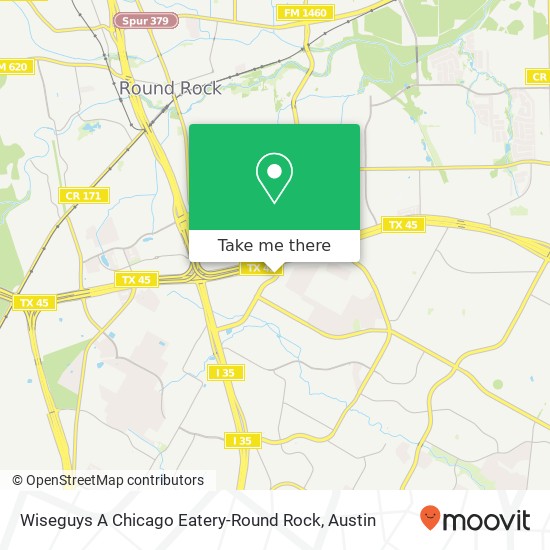 Mapa de Wiseguys A Chicago Eatery-Round Rock, 3200 Greenlawn Blvd Round Rock, TX 78664