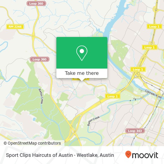 Sport Clips Haircuts of Austin - Westlake map