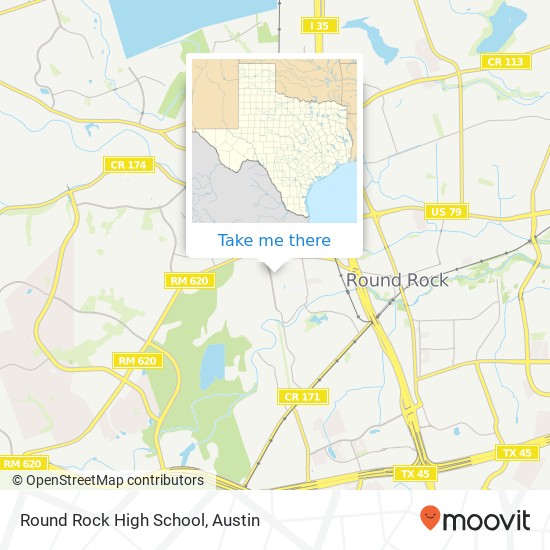 Mapa de Round Rock High School