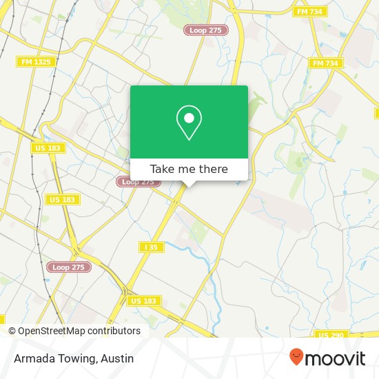 Armada Towing map