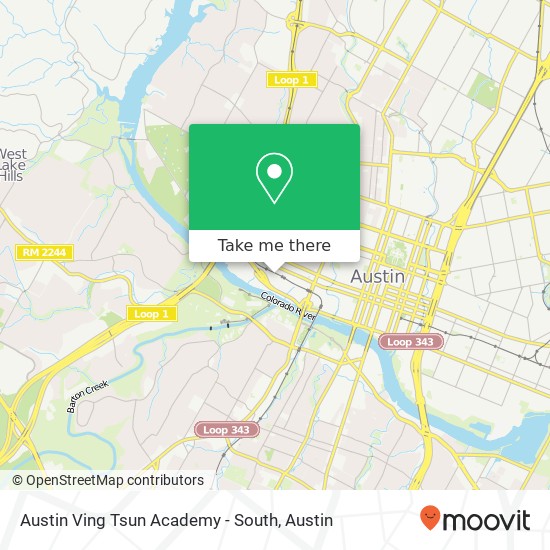 Mapa de Austin Ving Tsun Academy - South