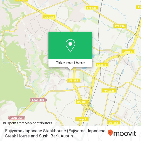 Mapa de Fujiyama Japanese Steakhouse (Fujiyama Japanese Steak House and Sushi Bar)