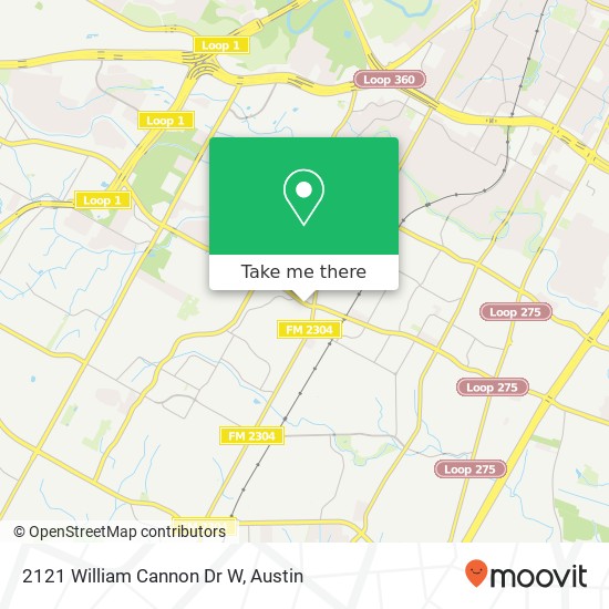 2121 William Cannon Dr W map