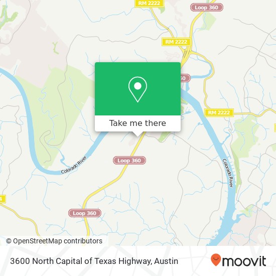 Mapa de 3600 North Capital of Texas Highway