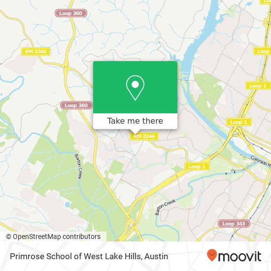 Primrose School of West Lake Hills map