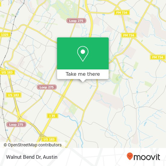 Mapa de Walnut Bend Dr