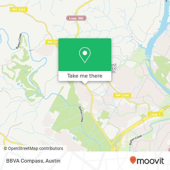 Mapa de BBVA Compass