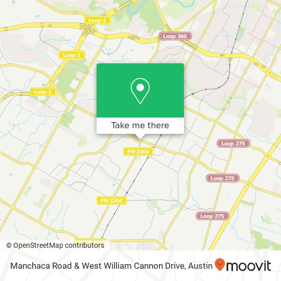 Manchaca Road & West William Cannon Drive map