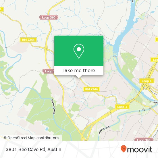 Mapa de 3801 Bee Cave Rd