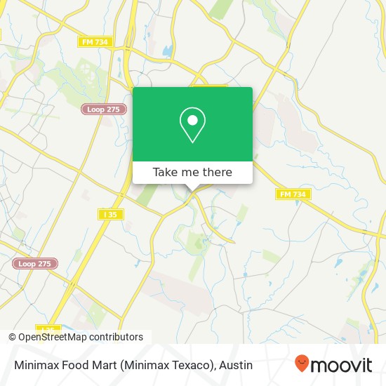 Mapa de Minimax Food Mart (Minimax Texaco)