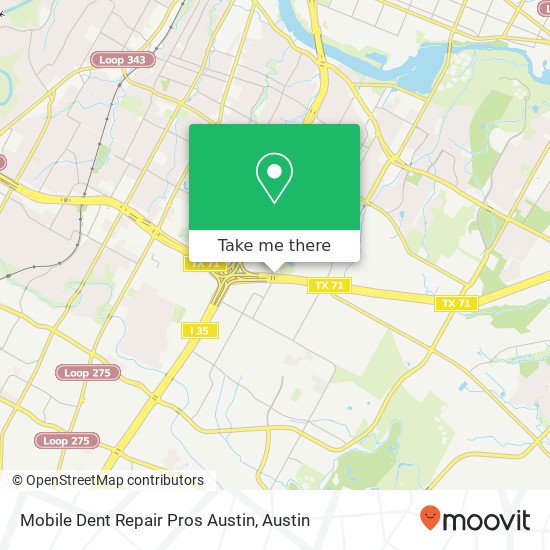 Mapa de Mobile Dent Repair Pros Austin
