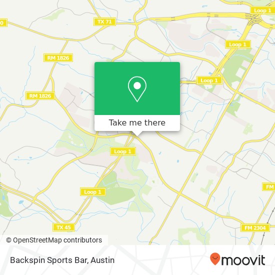 Mapa de Backspin Sports Bar