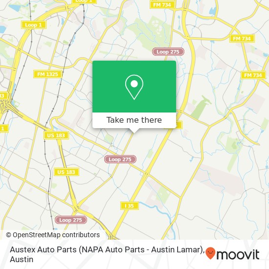 Austex Auto Parts (NAPA Auto Parts - Austin Lamar) map