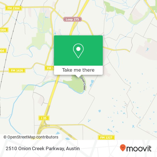 2510 Onion Creek Parkway map