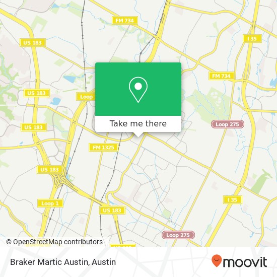 Braker Martic Austin map