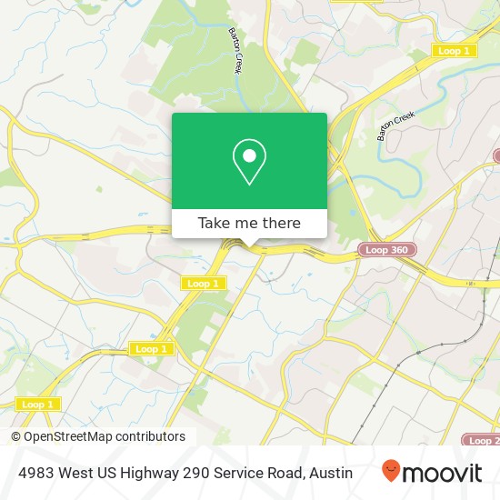 4983 West US Highway 290 Service Road map
