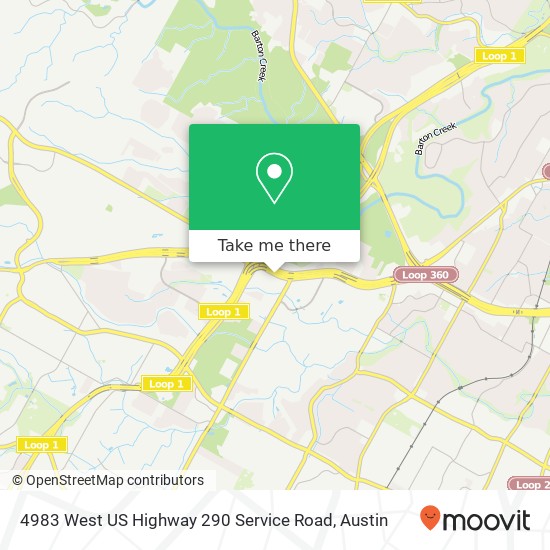 Mapa de 4983 West US Highway 290 Service Road