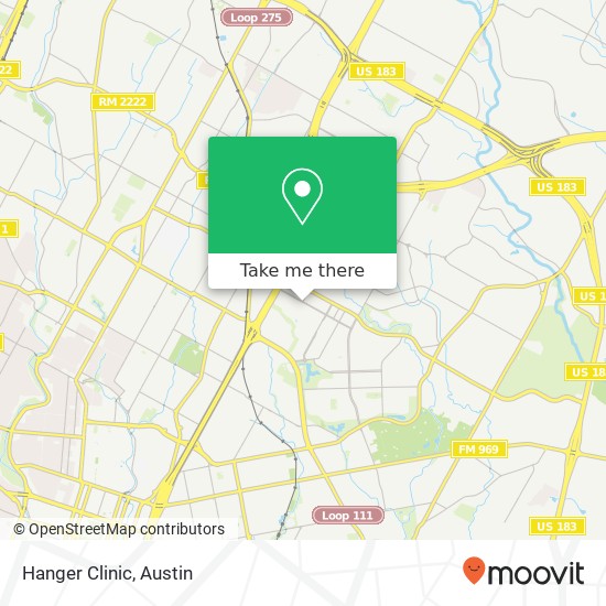 Hanger Clinic map