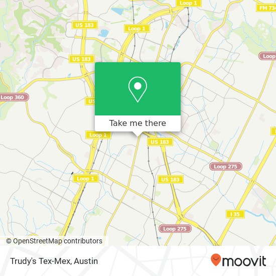 Trudy's Tex-Mex map