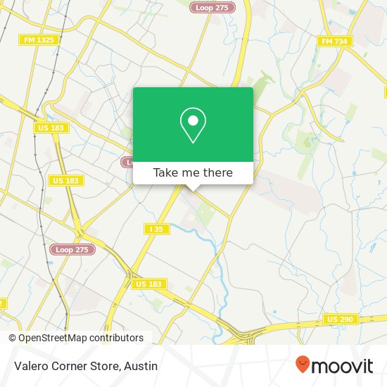 Valero Corner Store map